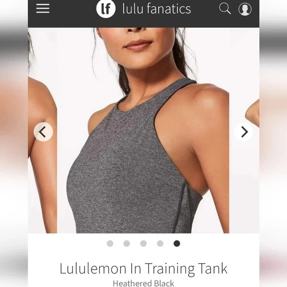 Lululemon In Training Tank Top High Neck Back Cutout Heathered Grey Size 4 - Picture 12 of 15